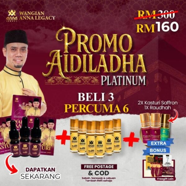 PLATINUM KASTURI - 3 BOTOL FREE 9 BOTOL (CALL FIRST BEFORE DELIVERY)