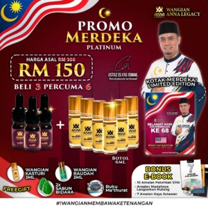 PLATINUM KASTURI - 3 BOTOL + FREE 8 BOTOL + FREE 2 SABUN BIDARA